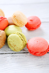Sweet macaroon on the boards