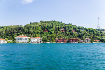 Fototapeta premium Istanbul. The picturesque beach in the Strait of Bosporus
