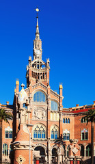 View of hospital de Sant Pau in Barcelona. Catalonia, Spain