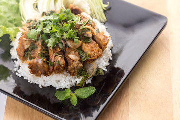 Spicy Fried Pork with Rice