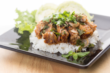 Spicy Fried Pork with Rice
