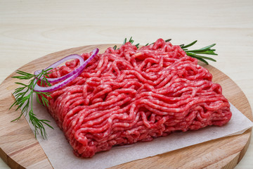 Raw beef minced meat