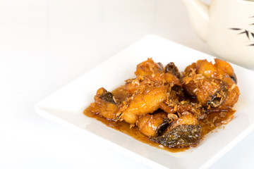 fried fish with sweet sauce
