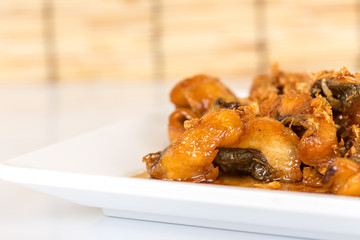 fried fish with sweet sauce
