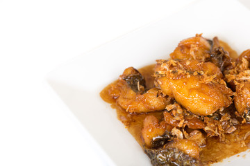 fried fish with sweet sauce