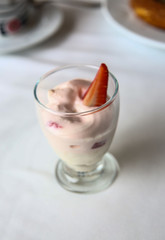 Yoghurt with strawberry