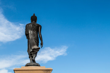 black buddha statue