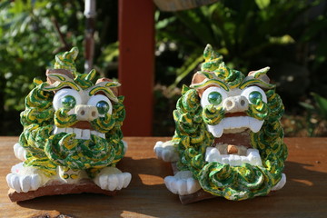 緑のシーサー