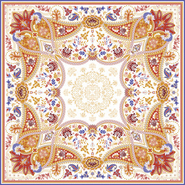 Elaborate scarf design
