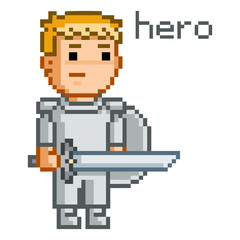 Pixel art hero