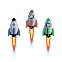 Rocket set vector