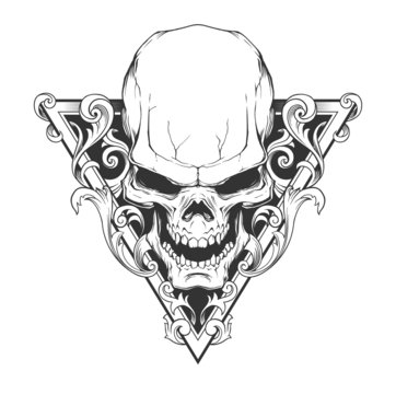 Naklejka Skull illustration