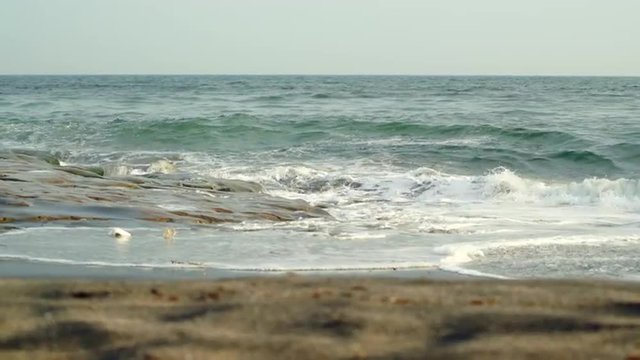 波打ち際のスローモーション撮影