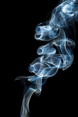 Abstract smoke isolated on dark background