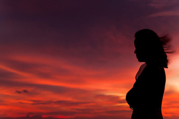 Silhouette of a woman