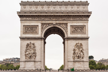 Fototapeta na wymiar Arc de Triomphe (Arch of Triumph) in l'Etoile on Charles de Gaul