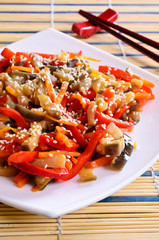 Vegetables in an Asian style