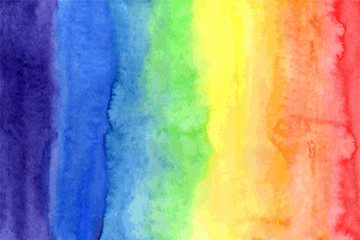 Abstract watercolor rainbow gradient background