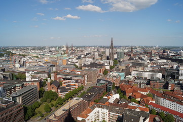 Blick über Hamburg vom Michel