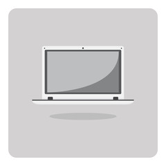 Vector of flat icon, laptop on isolated background