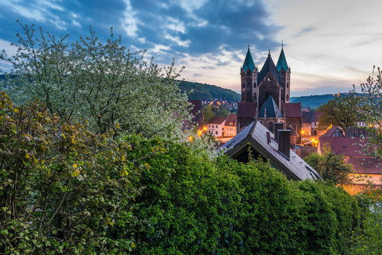 Freyburg/Unstrut in der Abendd&auml;mmerung
