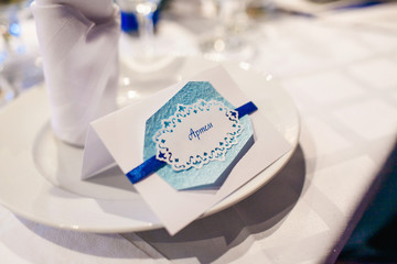 Table set for an event party