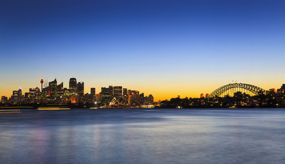 Sydney cityline Cremourne Sunset
