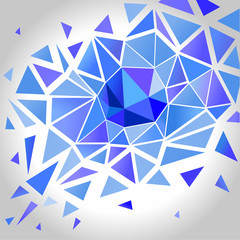  Abstract Crystal Polygon Background.  Vector