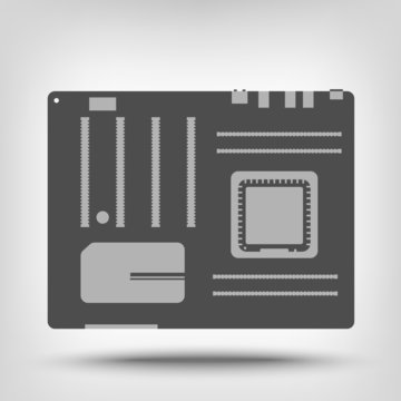 Computer motherboard icon