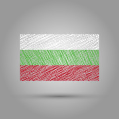 Flag of Bulgaria. Light grunge effect.