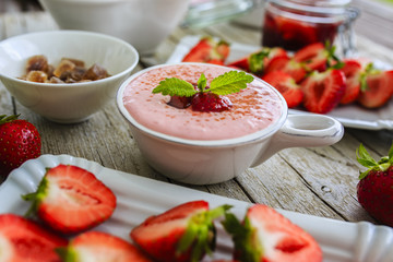 Strawberries - fresh strawberries in the kitchen
