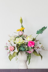 still life vase with flowers