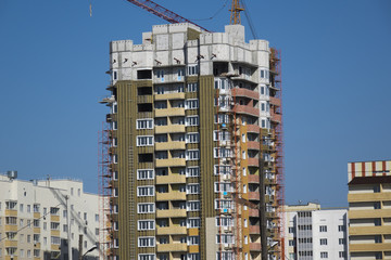 Construction of residential houses. 