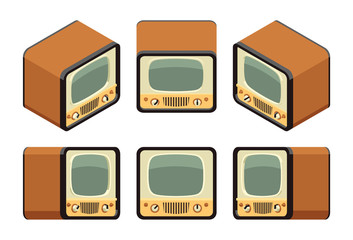 Isometric retro TV sets