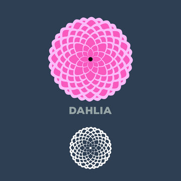 Dahlia flower logo vector