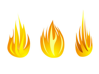 fire icon set vector illustration design symbol collection