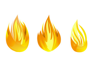 fire icon set vector illustration design symbol collection