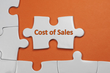 Cost of Sales Text - Business Concept
