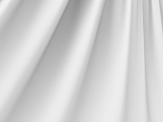 White Abstract Folds Of Fabric Silk Satin Cloth Background