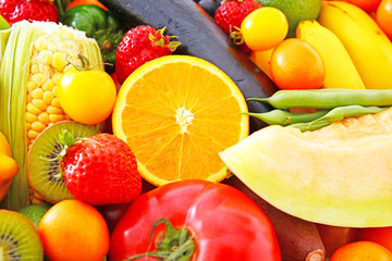 新鮮な果物と野菜

