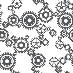 Seamless pattern of gear wheels