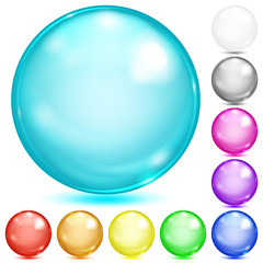 Multicolored opaque spheres