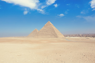Fototapeta na wymiar The Pyramids in Egypt, Giza