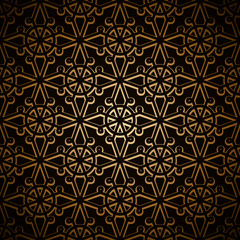 Vintage gold pattern, ornamental lattice background