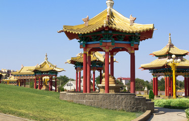 Fototapeta premium Buddhist pagoda in the complex 
