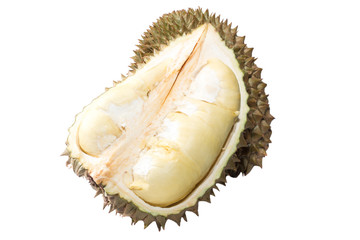 Obraz premium King of fruits, durian on white 