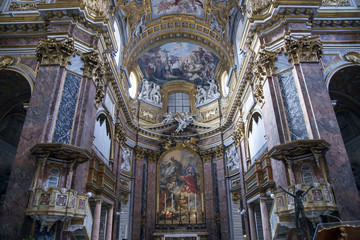 Obraz premium Roman Catholic church San Carlo al Corso, Italy