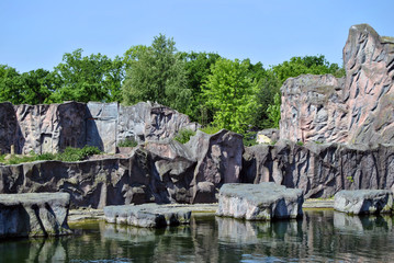 Fototapeta na wymiar Wasserlandschaft Felslandschaft