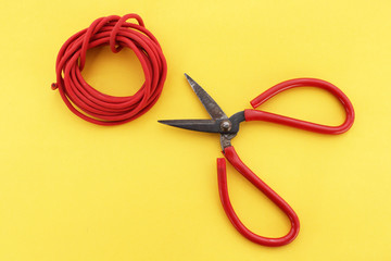 Scissors and cable
