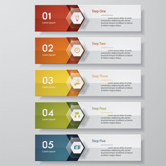 Design clean number banners template. Vector.